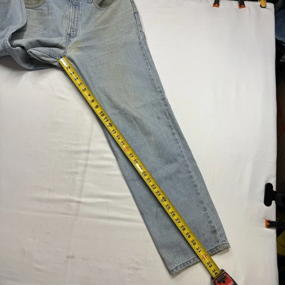 Vintage Levi's 550 Jeans Men's fit 34x32 Blue Y2K‎  Heavily Stained Out Whisker